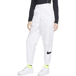❤️NWT nike swoosh woven belted track pants in white/black